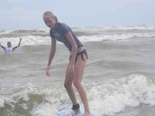 Surfing Galveston