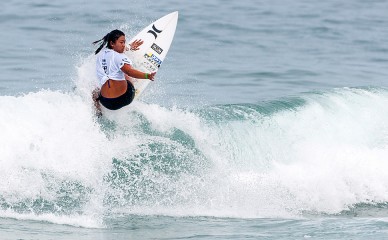 <h4>Mahina Maeda - </h4> The North Shore&#039;s Mahina Maeda is quickly making a name for herself as the latest female talent to emerge from the Hawaiian islands. Growing up idolizing Carissa Moore and Coco Ho, Maeda has started to blaze her own trail recently. Last winter she was towed into giant surf Nazare in Portugal by her &quot;Uncle&quot;� Garrett McNamara. She then kicked off her competitive year with a win at the Hainan Pro in China, and added third-place finishes at the Australian Open and the Los Cabos Open. She lost to Sally Fitzgibbons as a wildcard at the recent Fiji Pro, but considering she&#039;s still in high school, she&#039;s well on her way to a solid career amongst the world&#039;s best.