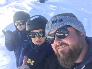 Snowboarding with my boys
